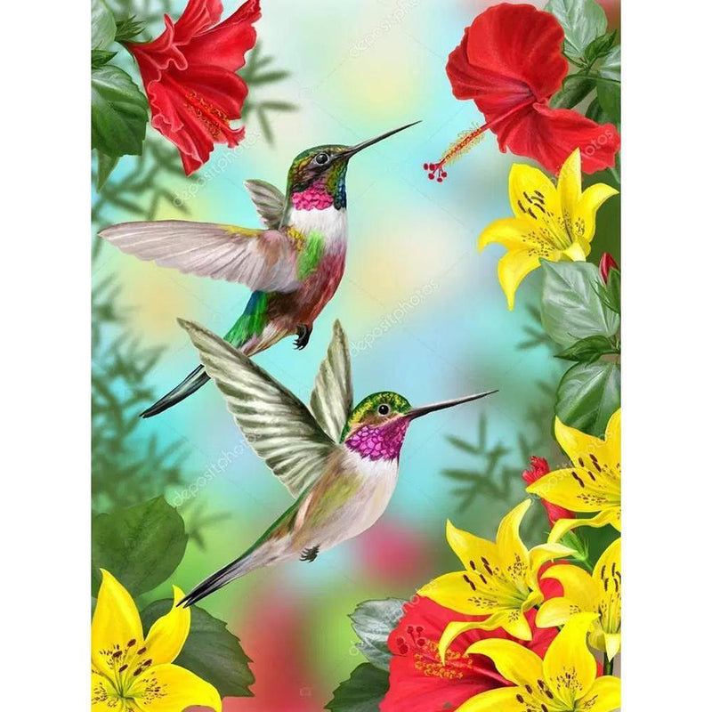 Flowers and Birds Free 5D Diamond Painting Kits MyCraftsGfit - Free 5D Diamond Painting mycraftsgift.com