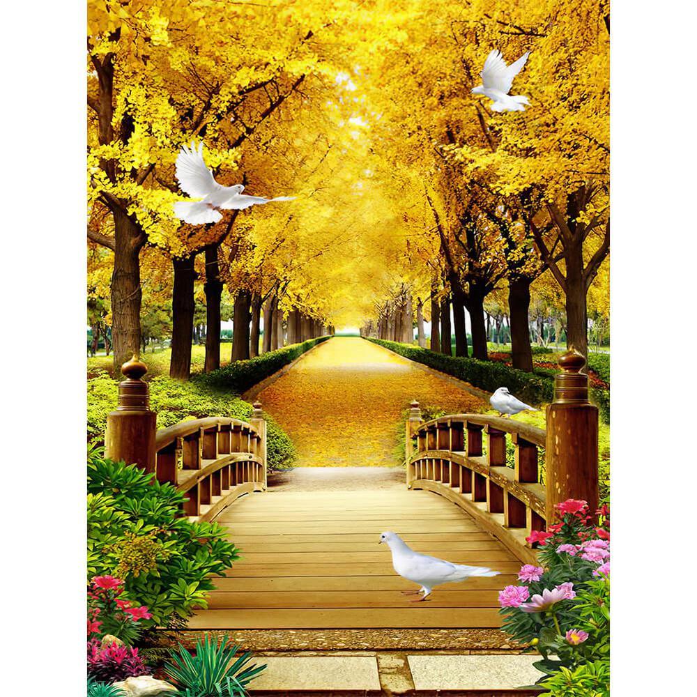 Free Forest Bridge - MyCraftsGfit - Free 5D Diamond Painting