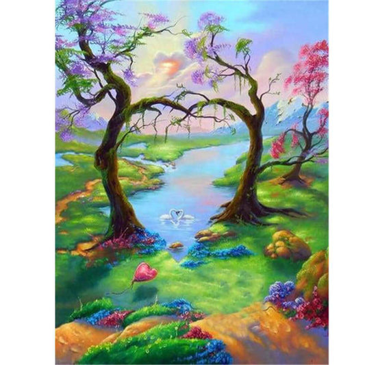 Free Forest Landscape - MyCraftsGfit - Free 5D Diamond Painting