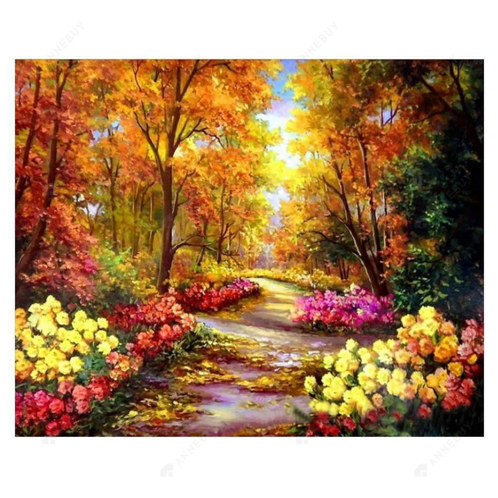 Forest Path Scenery Free 5D Diamond Painting Kits MyCraftsGfit - Free 5D Diamond Painting mycraftsgift.com