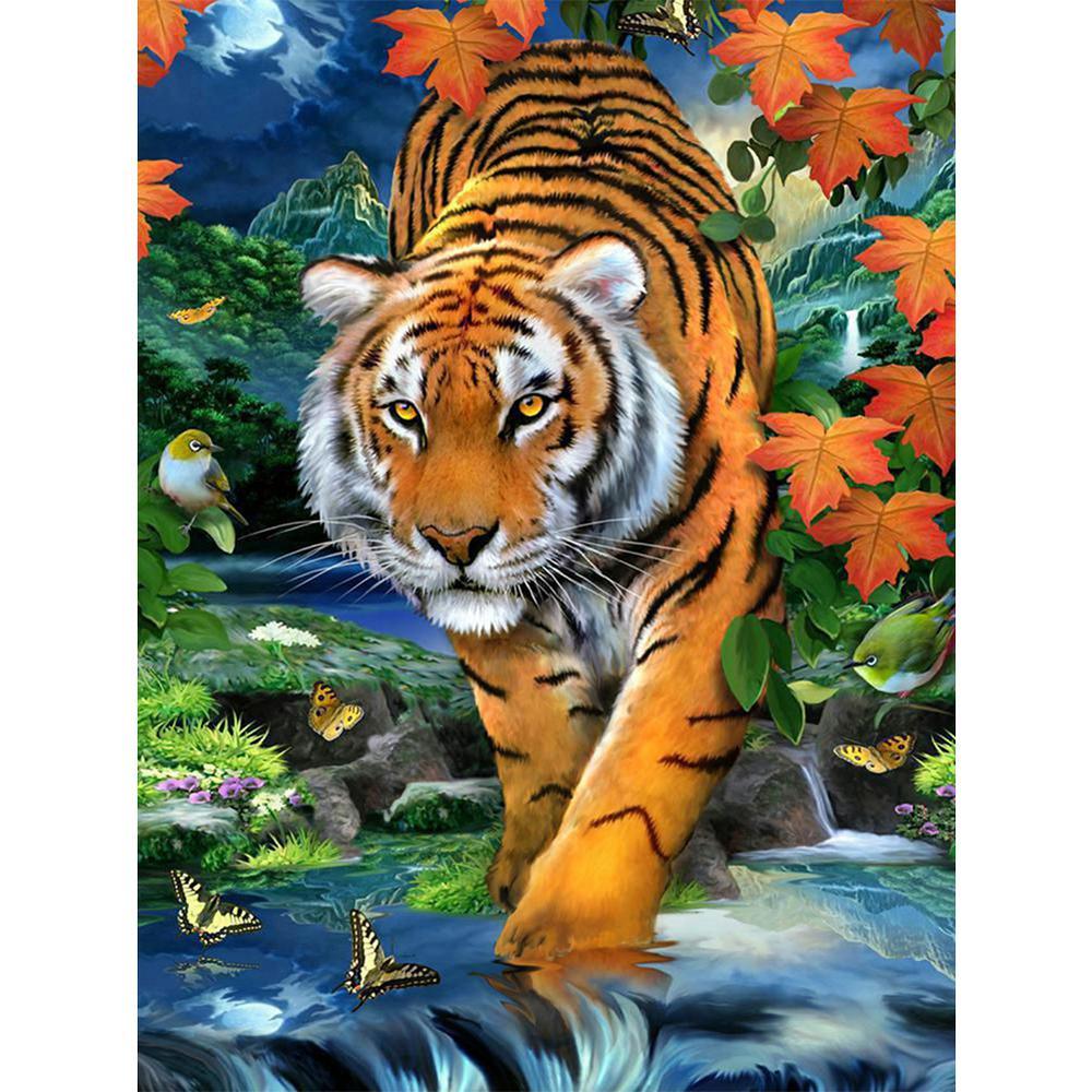 Forest Tiger Free 5D Diamond Painting Kits MyCraftsGfit - Free 5D Diamond Painting mycraftsgift.com
