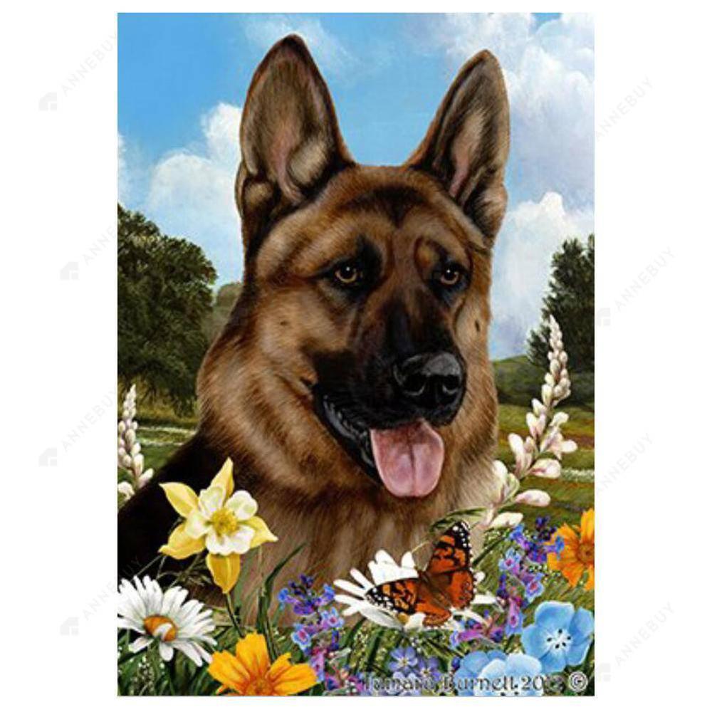 Free German Shepherd - MyCraftsGfit - Free 5D Diamond Painting