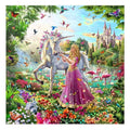 Girl and Houre - MyCraftsGfit - Free 5D Diamond Painting