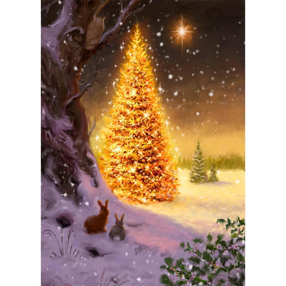 Golden Christmas Tree Free 5D Diamond Painting Kits MyCraftsGfit - Free 5D Diamond Painting mycraftsgift.com