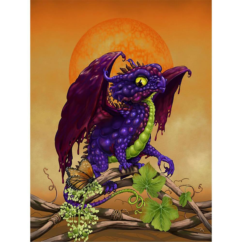 Free Grape Pterodactyl - MyCraftsGfit - Free 5D Diamond Painting