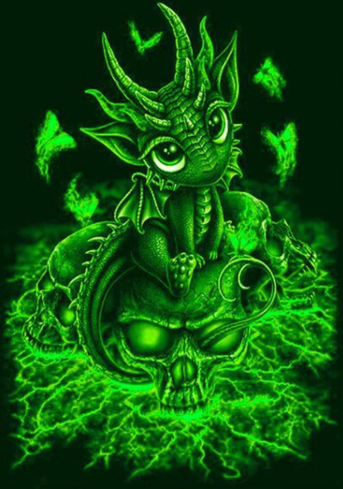 Free Green Dragon - MyCraftsGfit - Free 5D Diamond Painting