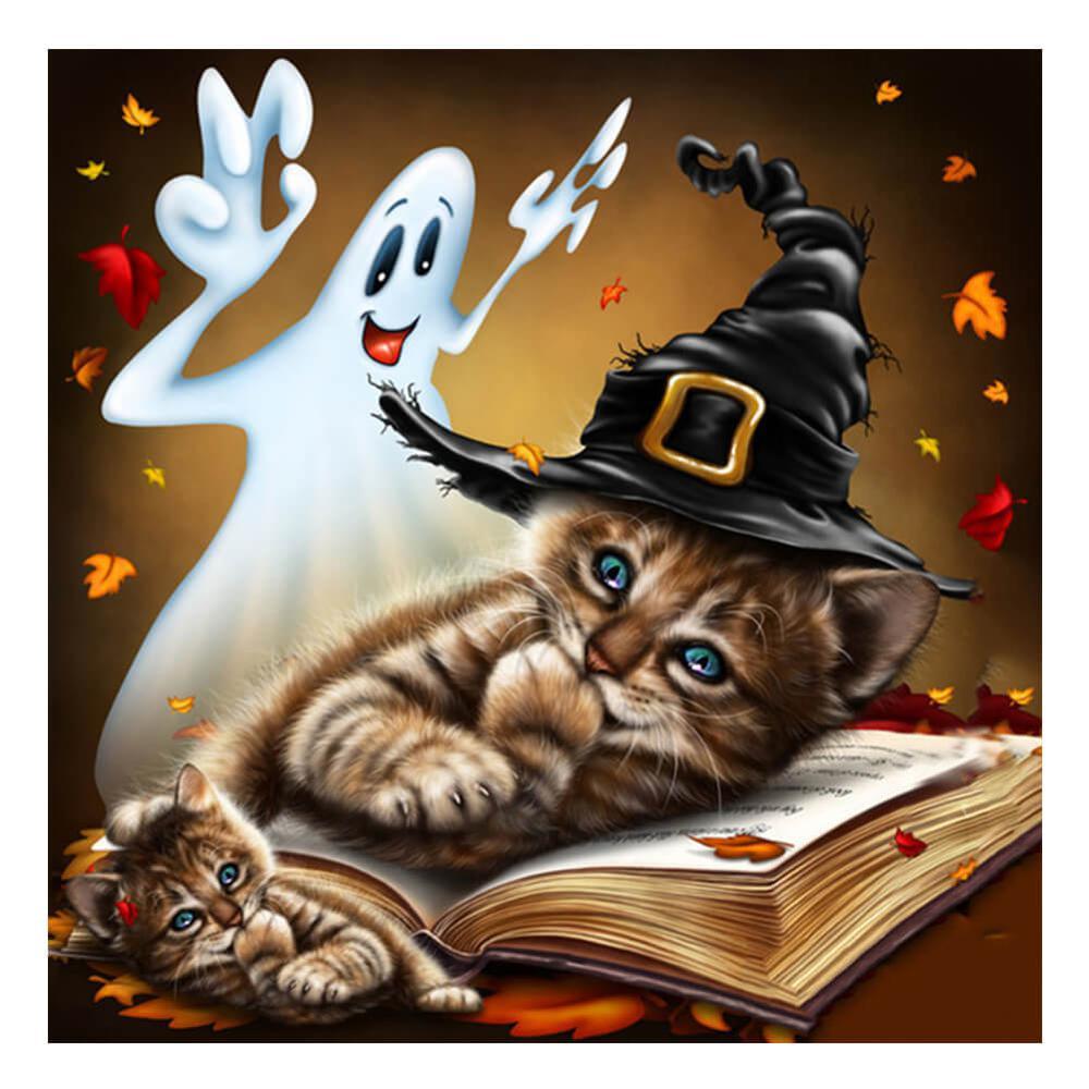 Free Halloween Cat - MyCraftsGfit - Free 5D Diamond Painting