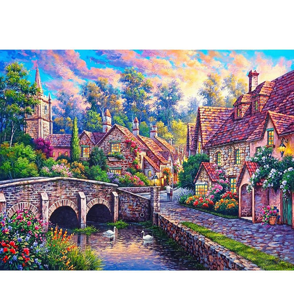 House Scenery Free 5D Diamond Painting Kits MyCraftsGfit - Free 5D Diamond Painting mycraftsgift.com