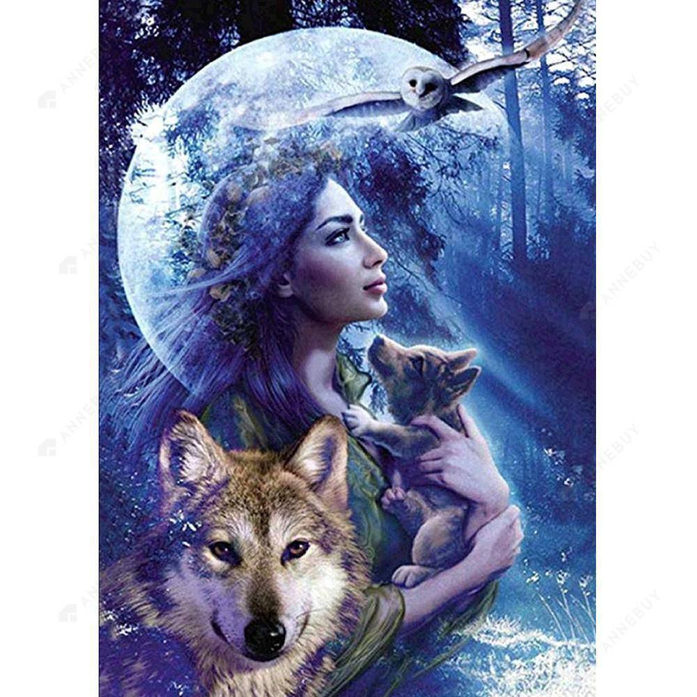 Free Hug Wolf - MyCraftsGfit - Free 5D Diamond Painting