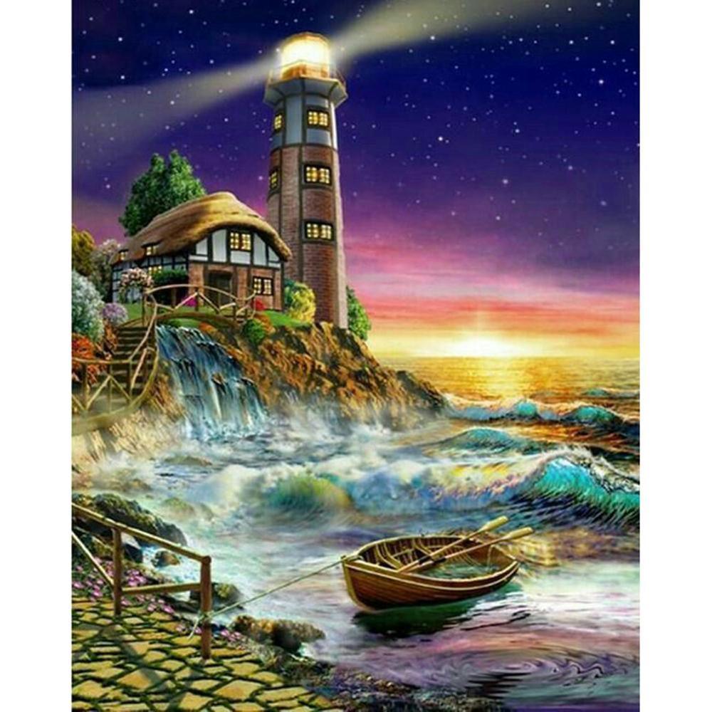 Lighthouse Free 5D Diamond Painting Kits MyCraftsGfit - Free 5D Diamond Painting mycraftsgift.com