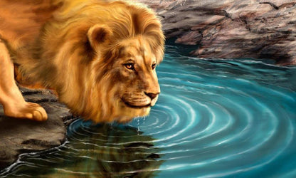 Free Lion - MyCraftsGfit - Free 5D Diamond Painting