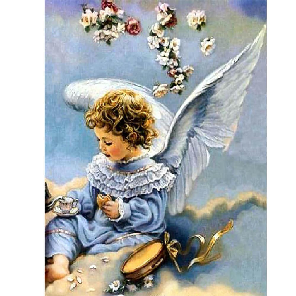 Little Angel Girl Free 5D Diamond Painting Kits MyCraftsGfit - Free 5D Diamond Painting mycraftsgift.com