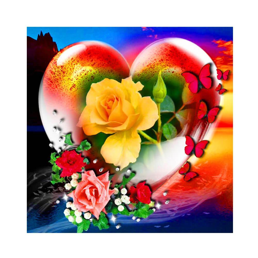 Free Love Rose - MyCraftsGfit - Free 5D Diamond Painting