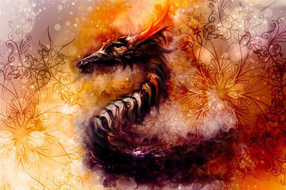 Free Mighty Black Dragon - MyCraftsGfit - Free 5D Diamond Painting