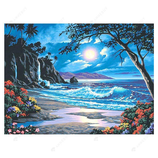 Free Moon Tide - MyCraftsGfit - Free 5D Diamond Painting