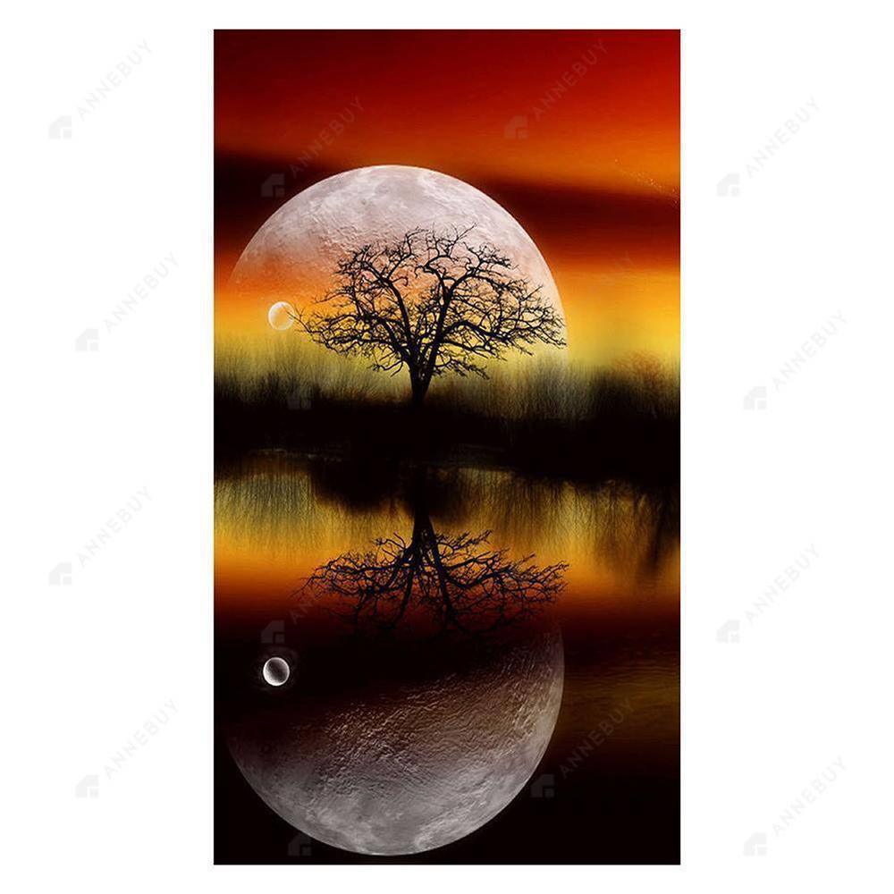 Free Moonlight Landscape - MyCraftsGfit - Free 5D Diamond Painting