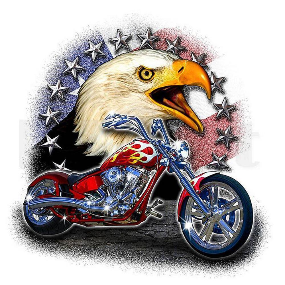 Motorcycle Eagle - MyCraftsGfit - Free 5D Diamond Painting