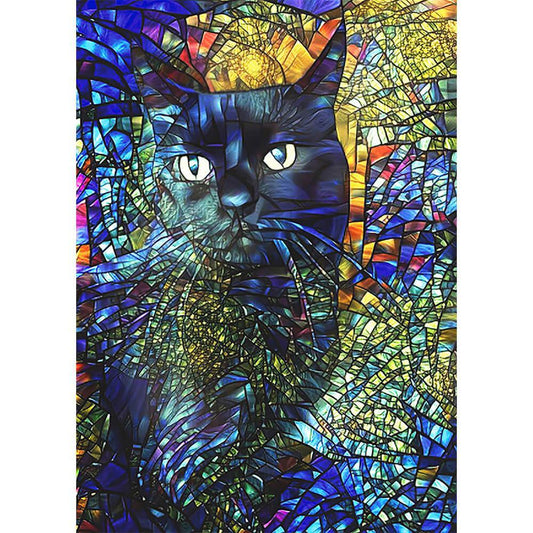 Multicolor Cat - MyCraftsGfit - Free 5D Diamond Painting