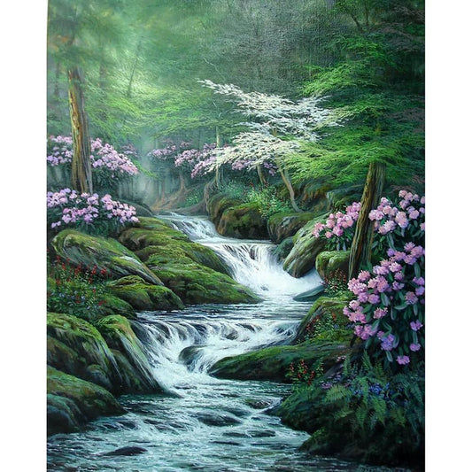 Free Nature Brook - MyCraftsGfit - Free 5D Diamond Painting