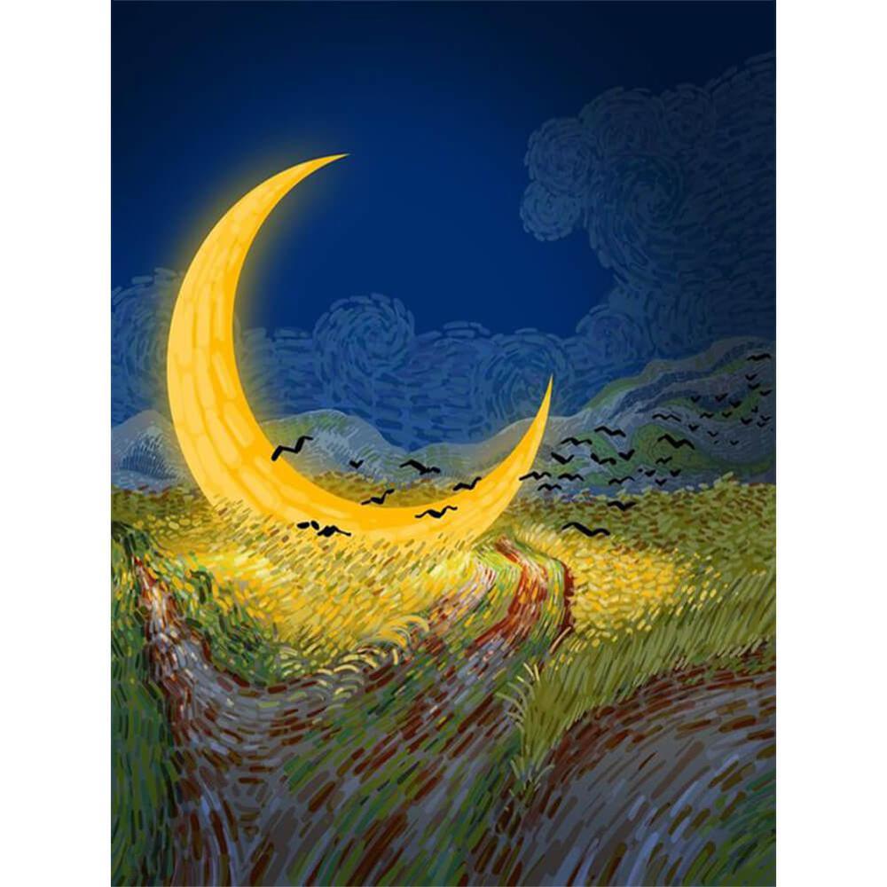 Free Night Moon - MyCraftsGfit - Free 5D Diamond Painting