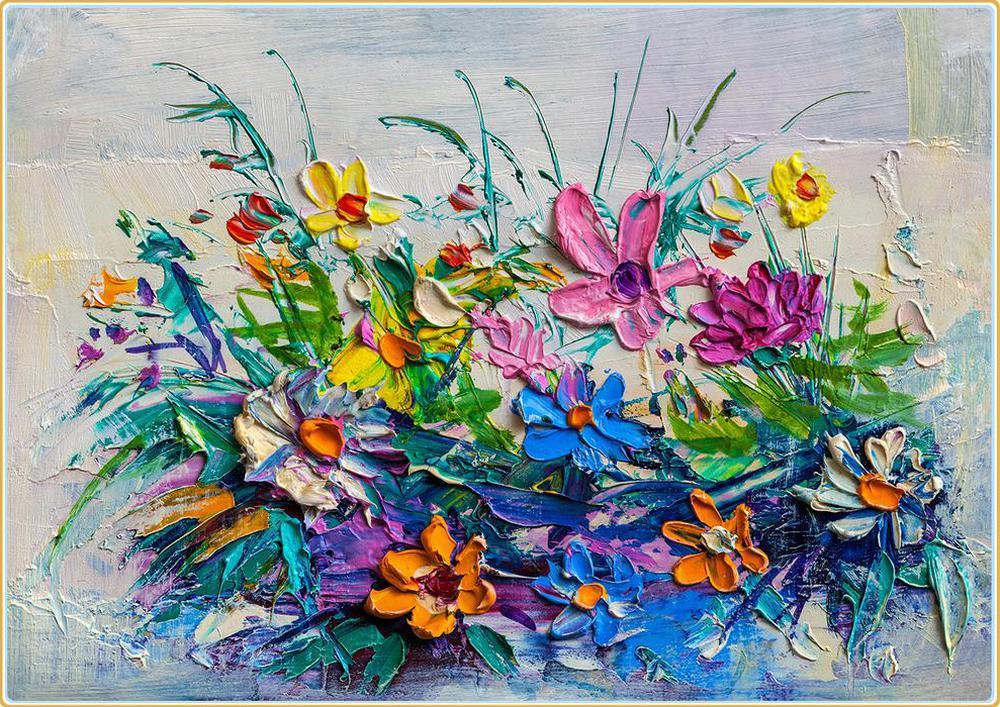 Free Oil Painting Flowers - MyCraftsGfit - Free 5D Diamond Painting