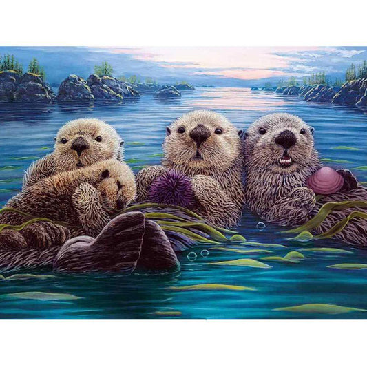 Otter - MyCraftsGfit - Free 5D Diamond Painting