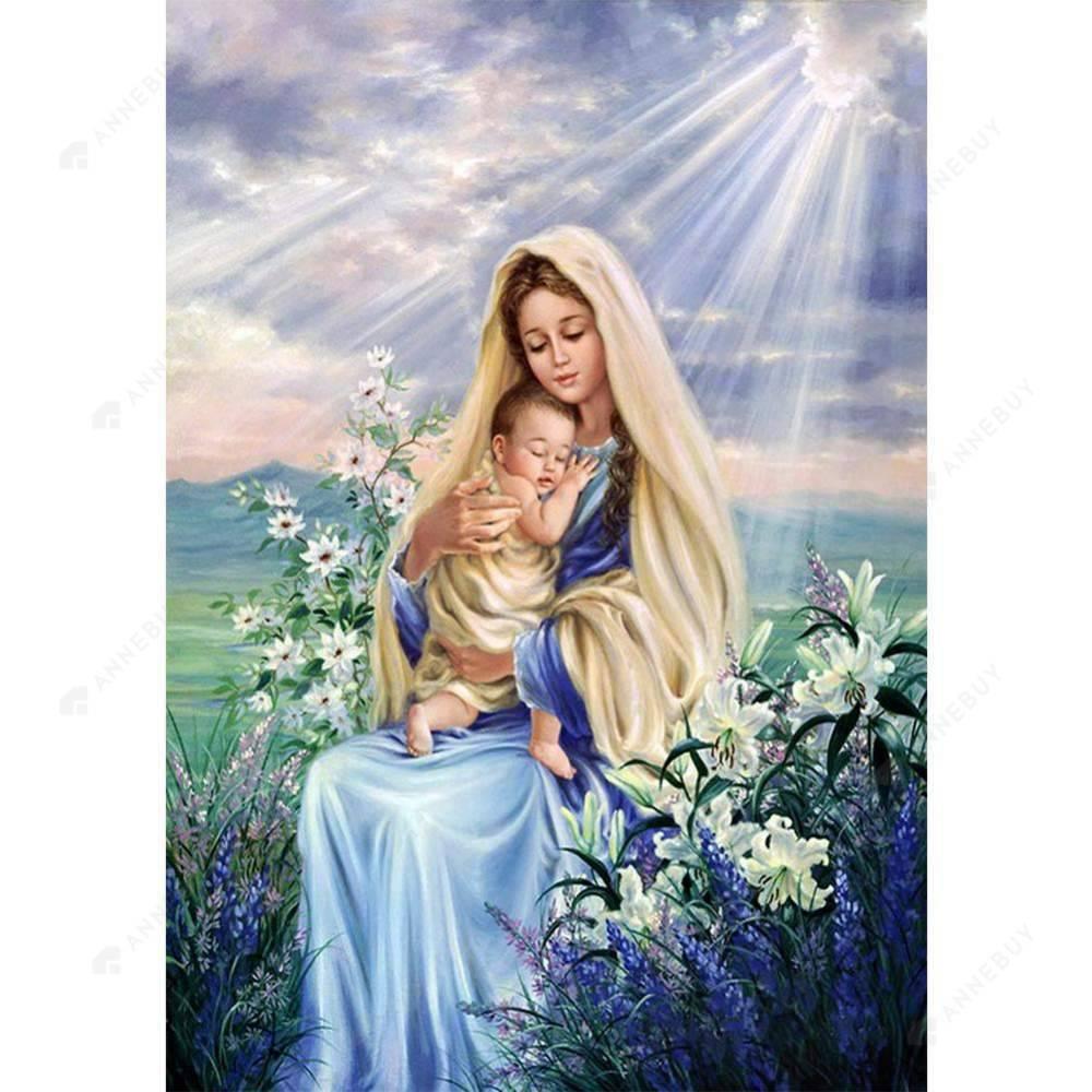 Free Our Lady and child - MyCraftsGfit - Free 5D Diamond Painting