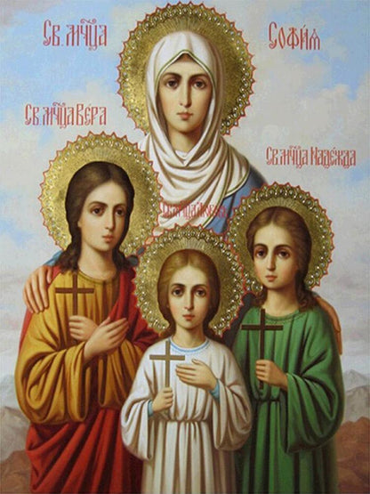 Our Lady and children Free 5D Diamond Painting Kits MyCraftsGfit - Free 5D Diamond Painting mycraftsgift.com
