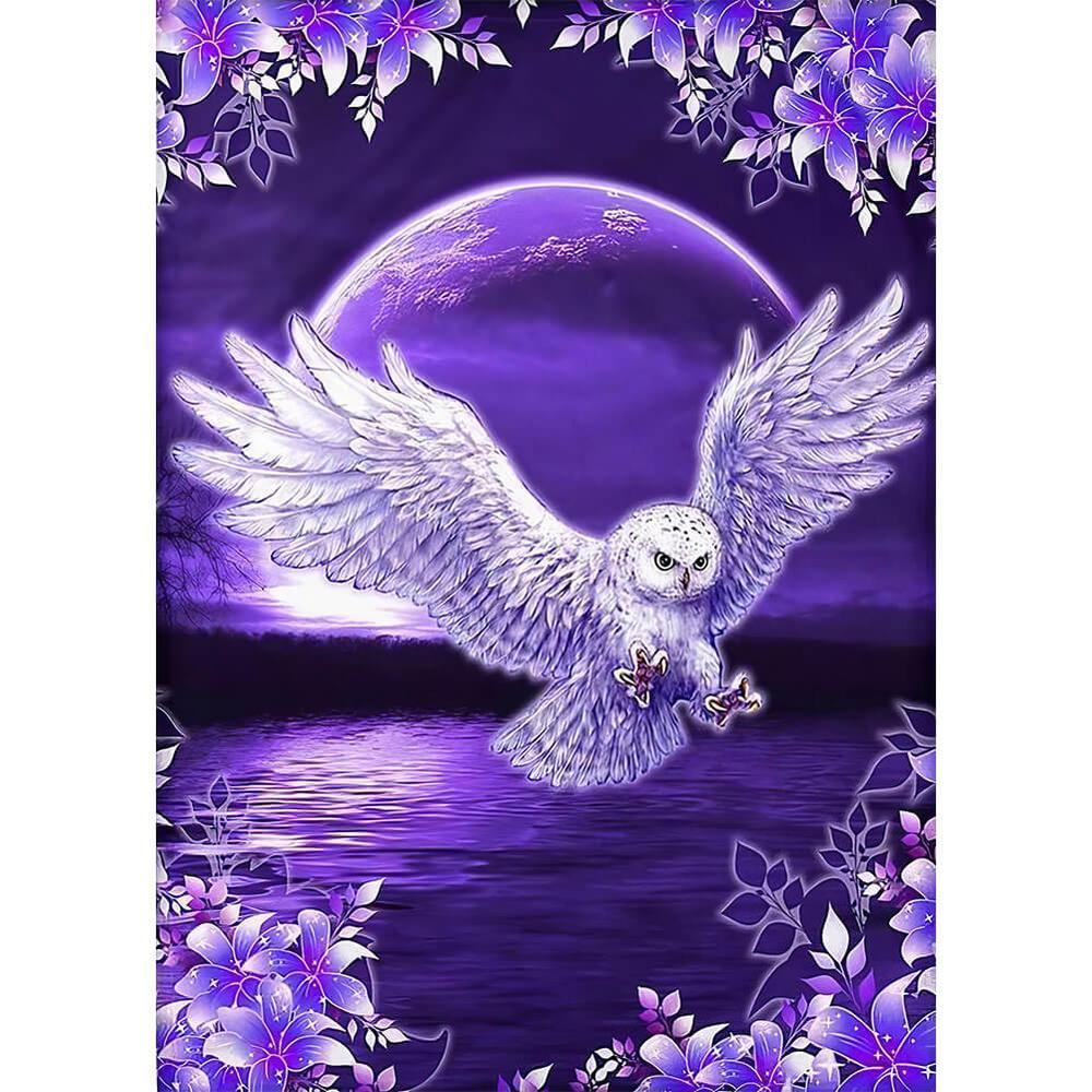 Owl Flowers - MyCraftsGfit - Free 5D Diamond Painting