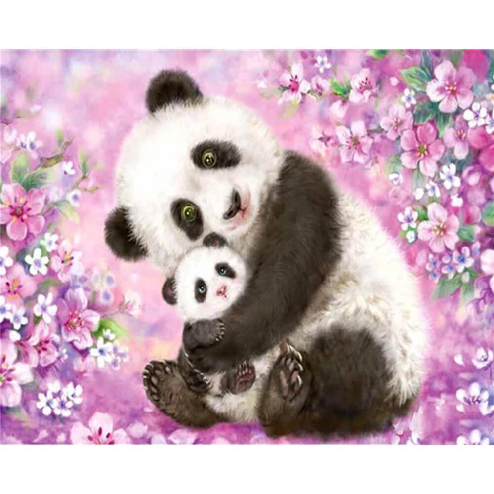 Free Parent Child Panda - MyCraftsGfit - Free 5D Diamond Painting