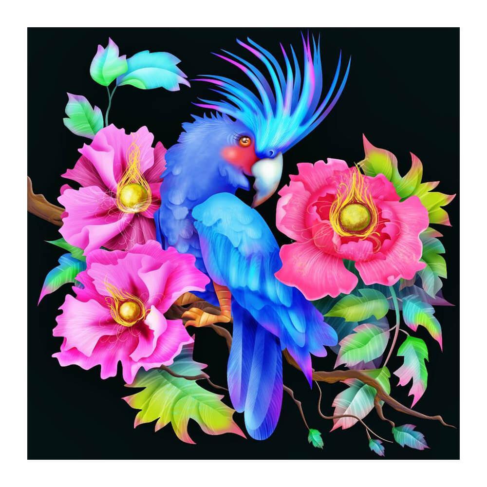 Parrot Flower Free 5D Diamond Painting Kits MyCraftsGfit - Free 5D Diamond Painting mycraftsgift.com