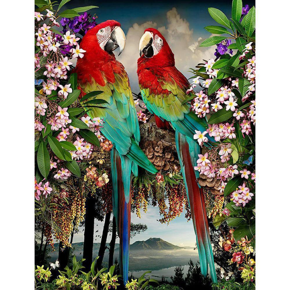 Free Parrots - MyCraftsGfit - Free 5D Diamond Painting