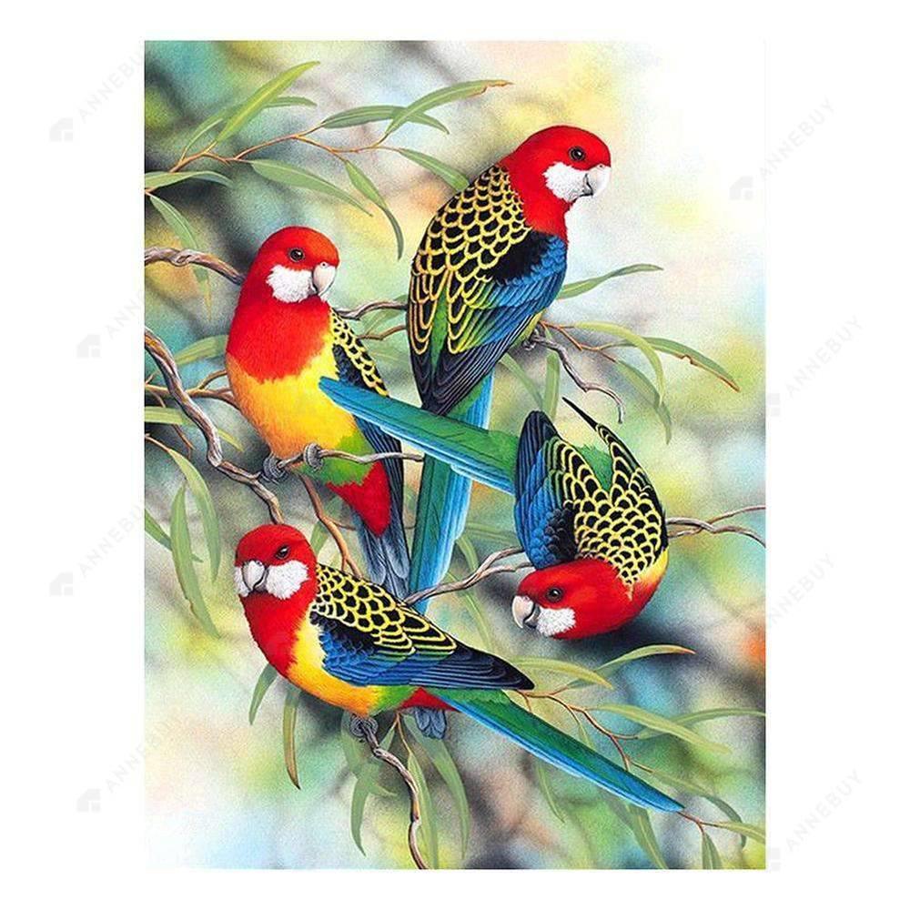 Free Parrots - MyCraftsGfit - Free 5D Diamond Painting