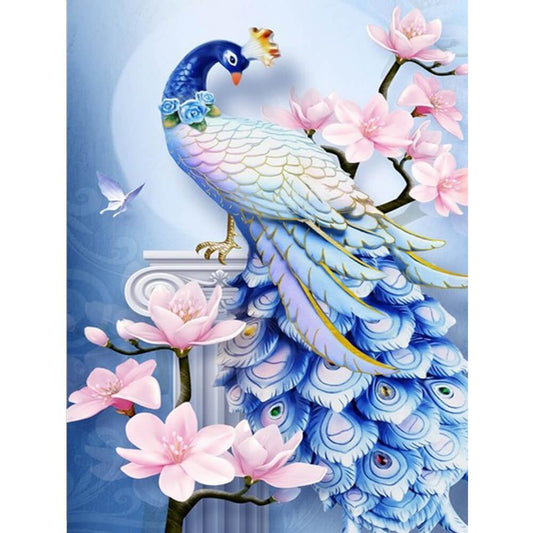 Free Peacock Flower - MyCraftsGfit - Free 5D Diamond Painting