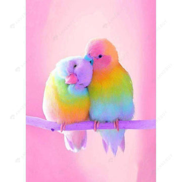 Pink Bird Parrot Free 5D Diamond Painting Kits MyCraftsGfit - Free 5D Diamond Painting mycraftsgift.com