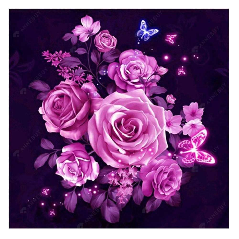 Free Pink Flower - MyCraftsGfit - Free 5D Diamond Painting