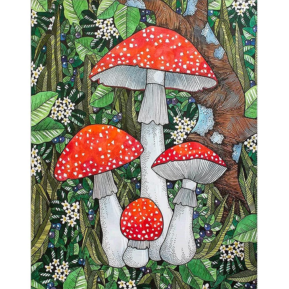 Poisonous Mushrooms Free 5D Diamond Painting Kits MyCraftsGfit - Free 5D Diamond Painting mycraftsgift.com