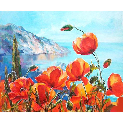 Poppies Free 5D Diamond Painting Kits MyCraftsGfit - Free 5D Diamond Painting mycraftsgift.com