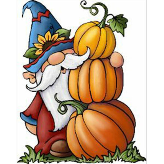 Pumpkin Gnome Free 5D Diamond Painting Kits MyCraftsGfit - Free 5D Diamond Painting mycraftsgift.com