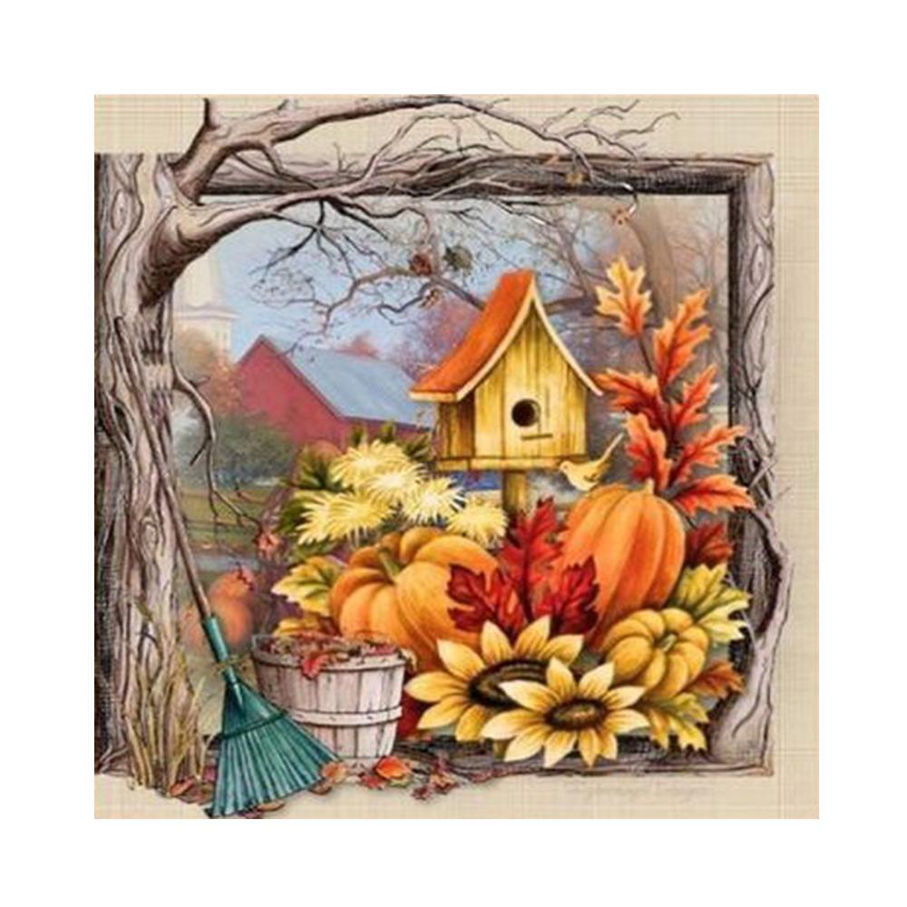 Free Pumpkin Hut - MyCraftsGfit - Free 5D Diamond Painting