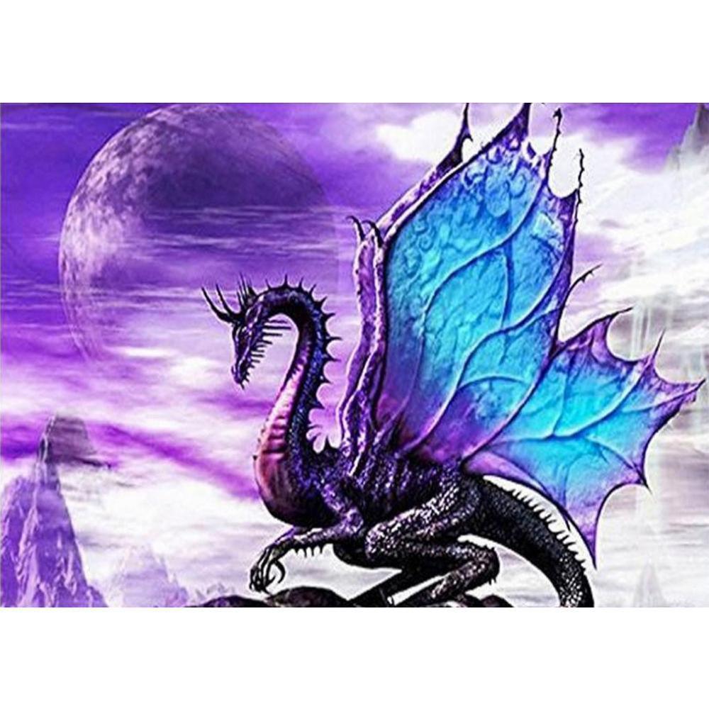 Free Purple Dragon - MyCraftsGfit - Free 5D Diamond Painting