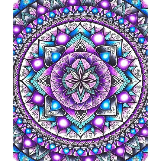 Purple Mandala Free 5D Diamond Painting Kits MyCraftsGfit - Free 5D Diamond Painting mycraftsgift.com