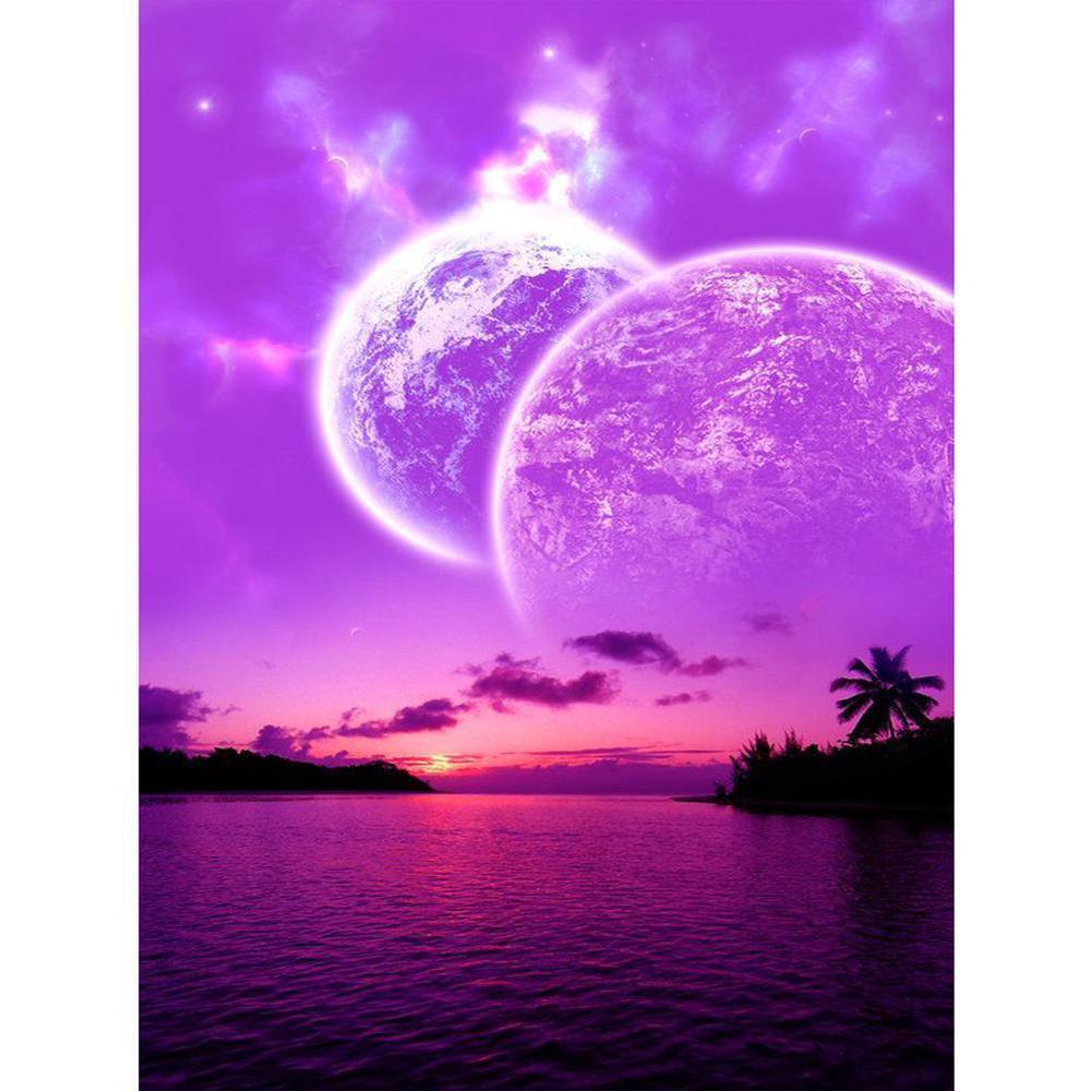 Free Purple Planet - MyCraftsGfit - Free 5D Diamond Painting