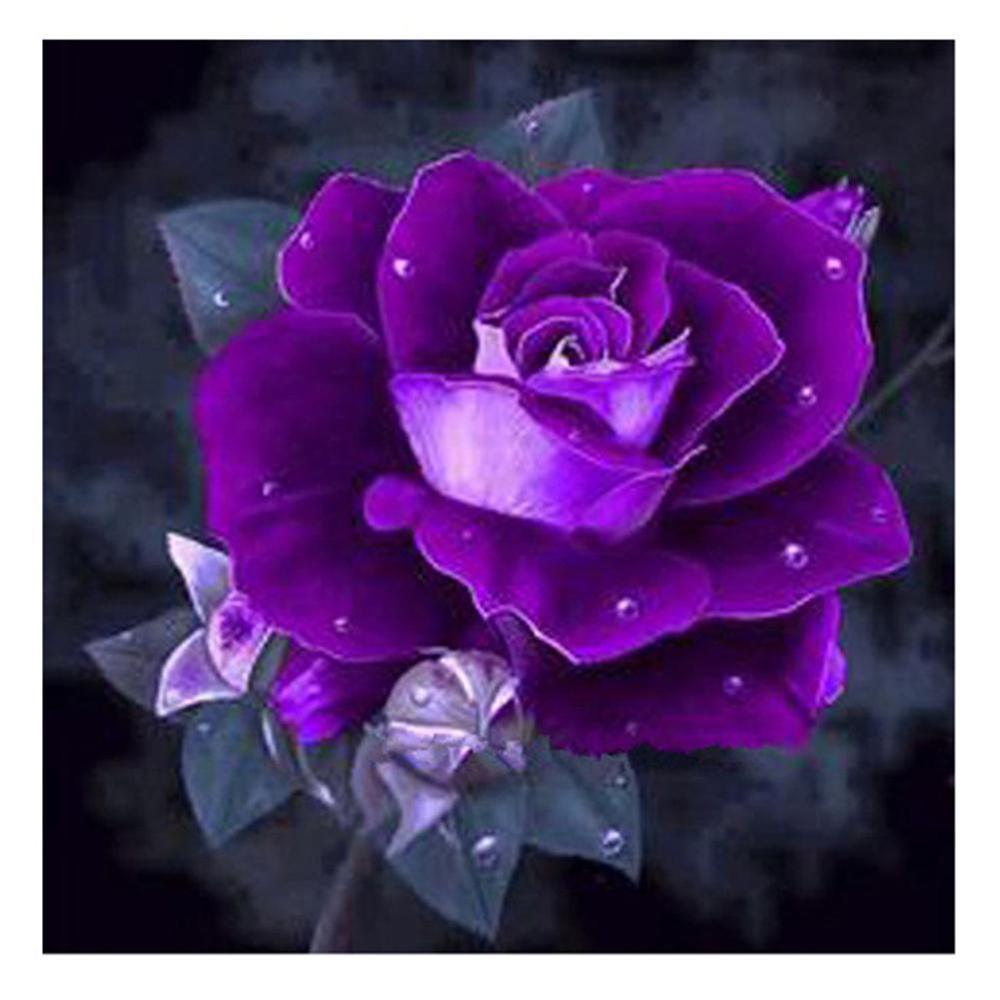 Free Purple Rose - MyCraftsGfit - Free 5D Diamond Painting