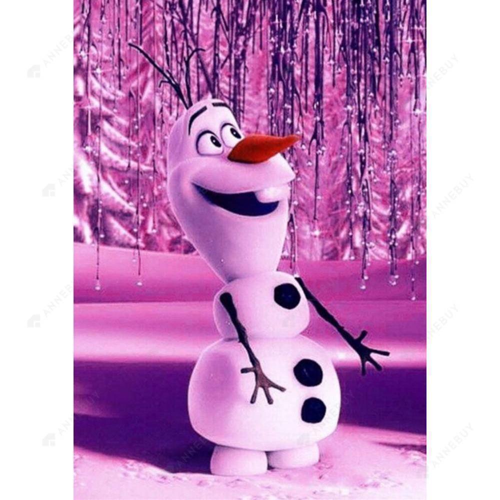 Free Purple Snowman - MyCraftsGfit - Free 5D Diamond Painting