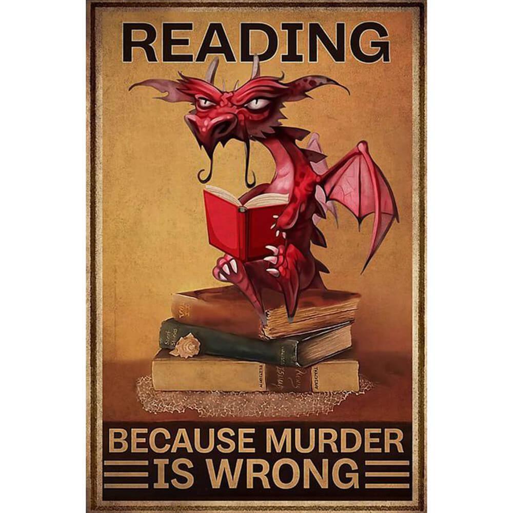 Free "READING - BECAUSE MURDER IS WRONG" - MyCraftsGfit - Free 5D Diamond Painting