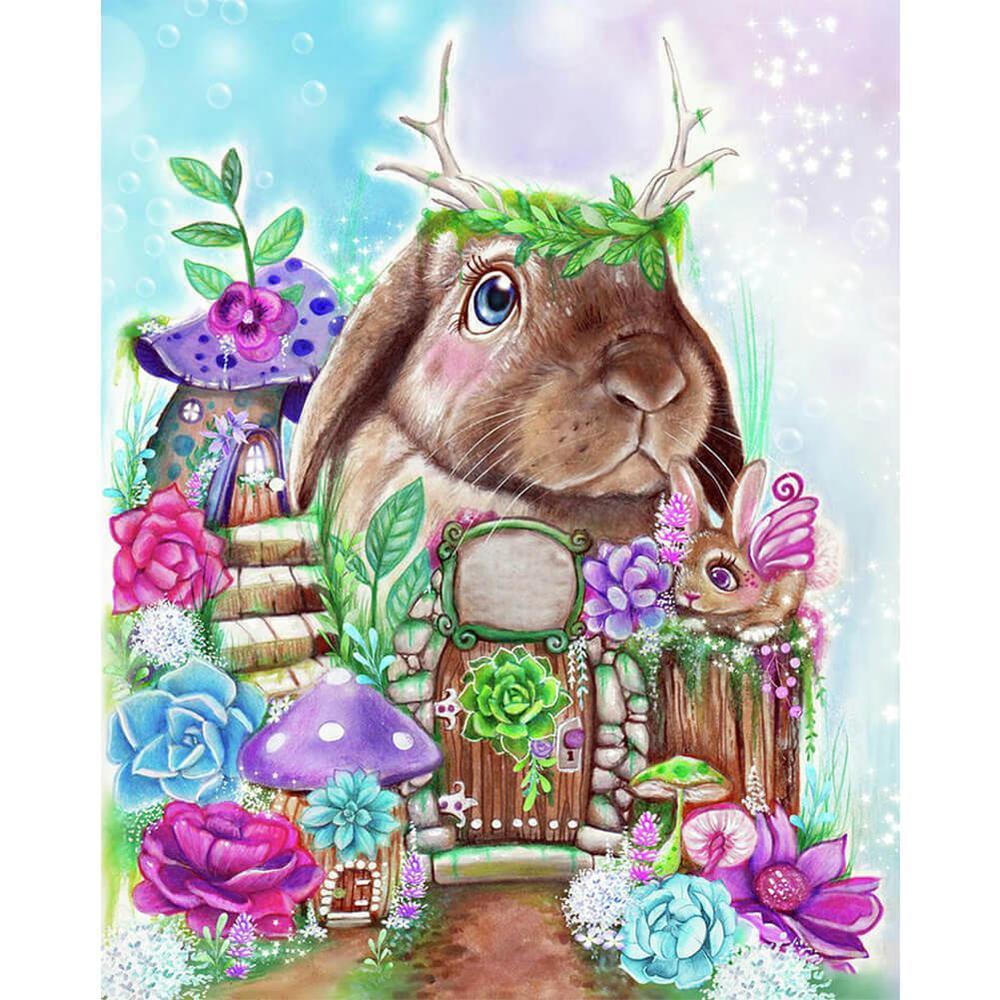 Free Rabbit House - MyCraftsGfit - Free 5D Diamond Painting