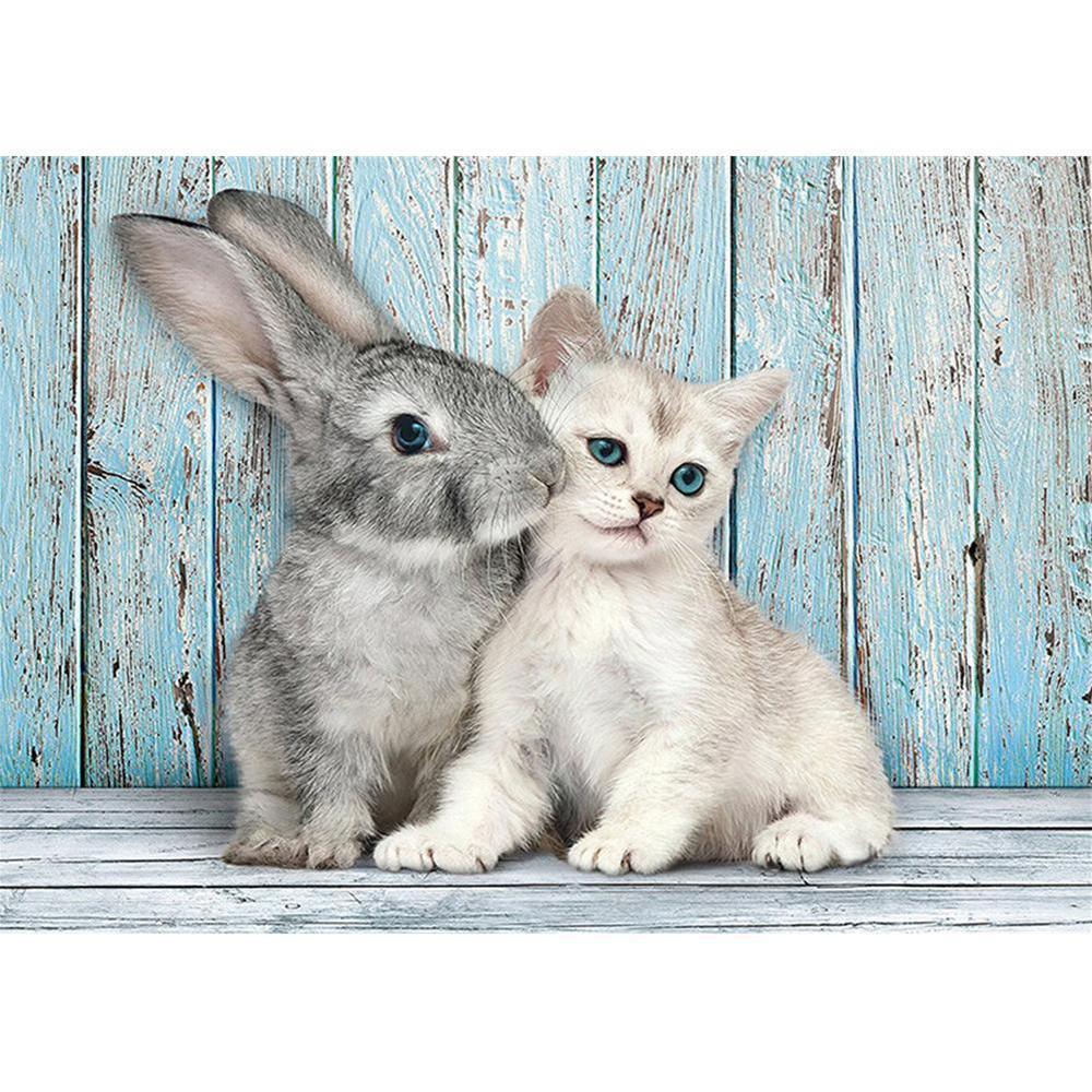 Free Rabbit and Cat - MyCraftsGfit - Free 5D Diamond Painting