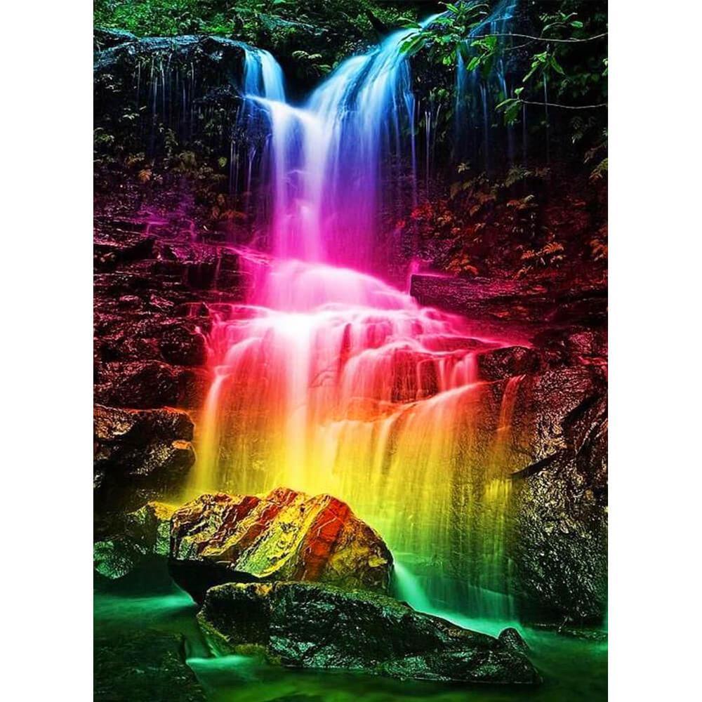 Free Rainbow Falls - MyCraftsGfit - Free 5D Diamond Painting