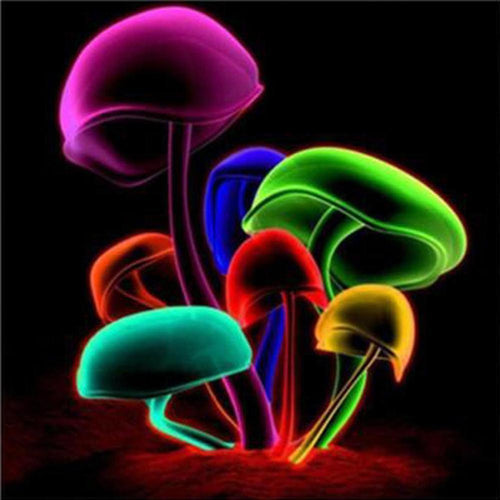 Free Rainbow Mushroom - MyCraftsGfit - Free 5D Diamond Painting